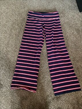 Woman’s Navy and Red Striped Flair Pants